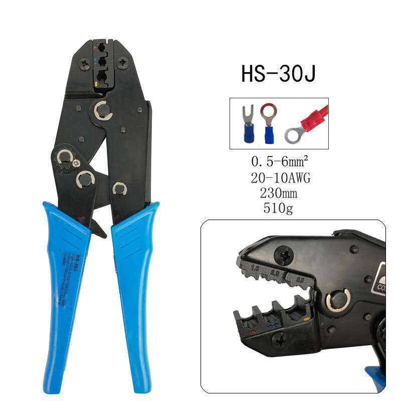 0.5-6mm2 Pre-insulation Terminal and Full Insulation Mediate Connector Crimp Plier Wire Crimpers