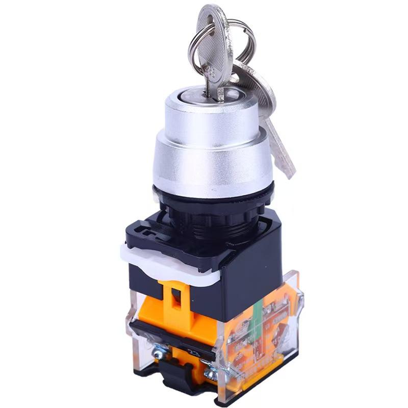 Plastic Base Push Button Switch Self-Reset Momentary on 10A IP55 380V Industrial Control Switch with Key