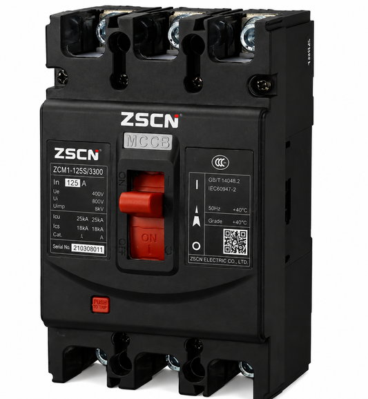 ZSCN ZCM1-125S 125A 3P Molded Case Circuit Breaker (MCCB)