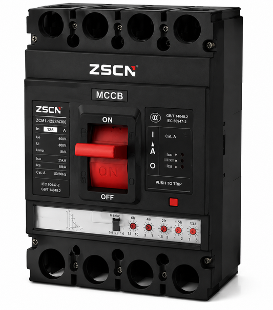 ZSCN ZCM1-125S 125A 4P Molded Case Circuit Breaker (MCCB)