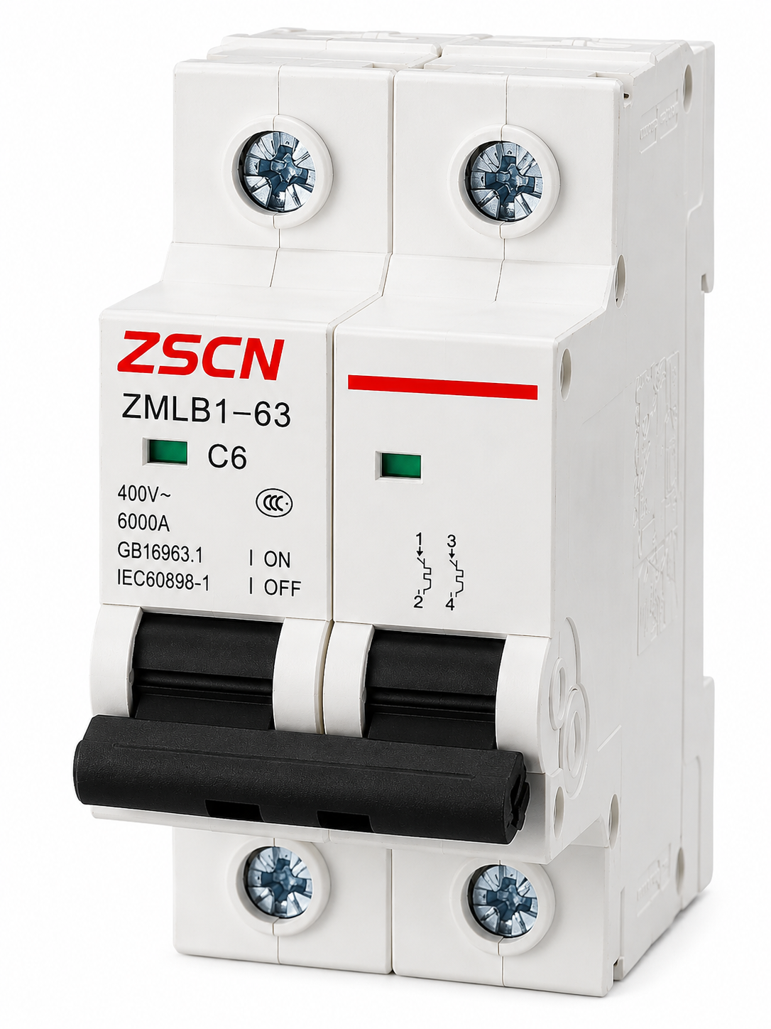 ZSCN ZMLB1-63 C6 2P Miniature Circuit Breaker (MCB)