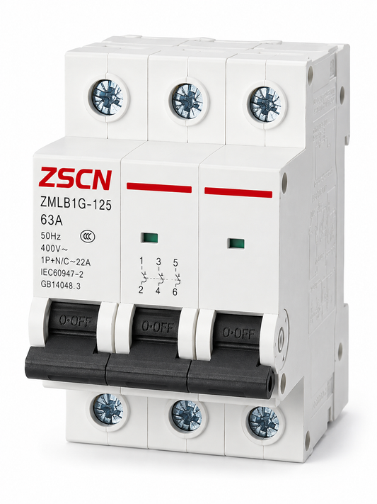 ZSCN ZMLB1G-125 63A 3P Miniature Circuit Breaker (MCB)