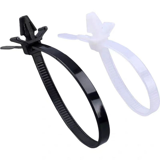 Nylon Push Mount Cable Ties 3.2*120 PT Black Eco Friendly Zip Cable Ties