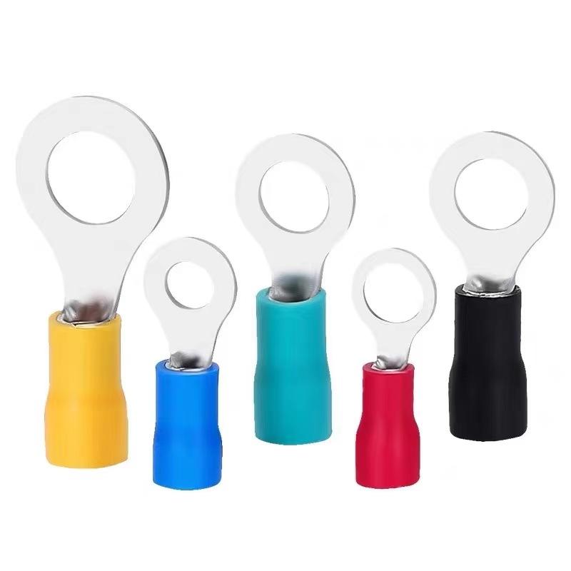 Insulated Ring Terminals Copper Electrical Lugs Type Connector Cable Wire Lug Connector Insulated Ring Terminals