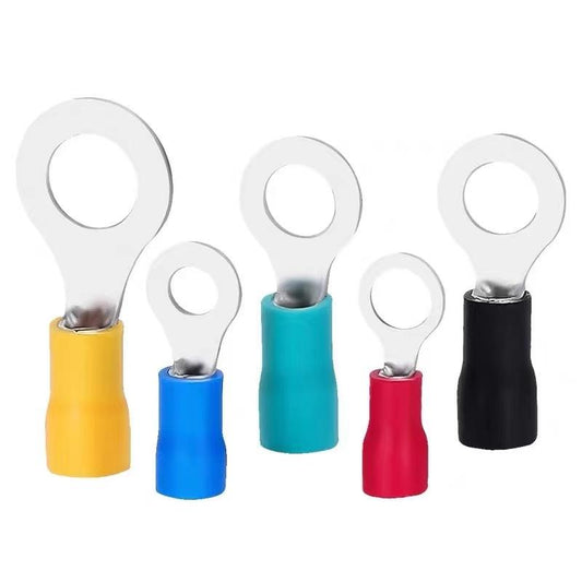 Insulated Ring Terminals Copper Electrical Lugs Type Connector Cable Wire Lug Connector Insulated Ring Terminals