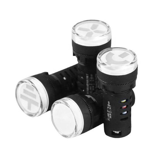 Red Green Dual-Color LED Plastic Breaker Position Indicator Light AD16-22W/D AC/DC 12V-380V Input IP55